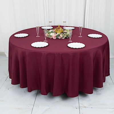 6 pcs 108" Round Premium Polyester Tablecloths Wedding Party Table Linens  Image 2