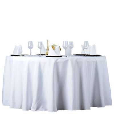 6 pcs 108" Round Premium Polyester Tablecloths Wedding Party Table Linens  Image 1