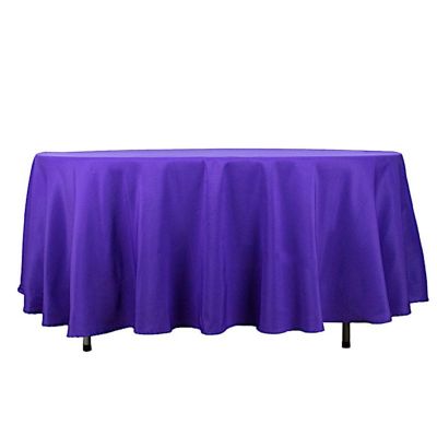 6 pcs 108" Round Premium Polyester Tablecloths Wedding Party Table Linens  Image 1