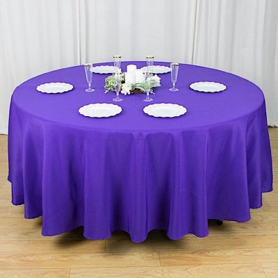 6 pcs 108" Round Premium Polyester Tablecloths Wedding Party Table Linens  Image 2