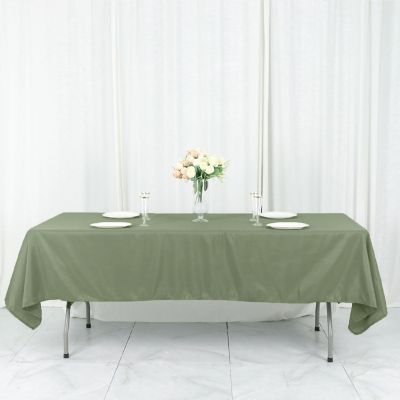 6 pcs 60x102" Polyester Rectangular Tablecloths Party Wedding Table Linens  Image 2