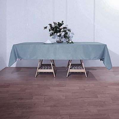 6 pcs 60x102" Polyester Rectangular Tablecloths Party Wedding Table Linens  Image 2