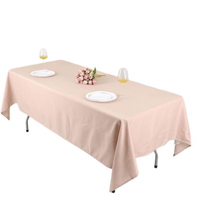 6 pcs 60x102" Polyester Rectangular Tablecloths Party Wedding Table Linens  Image 2