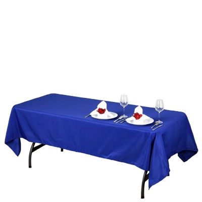 6 pcs 60x102" Polyester Rectangular Tablecloths Party Wedding Table Linens  Image 2