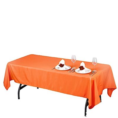 6 pcs 60x102" Polyester Rectangular Tablecloths Party Wedding Table Linens  Image 2