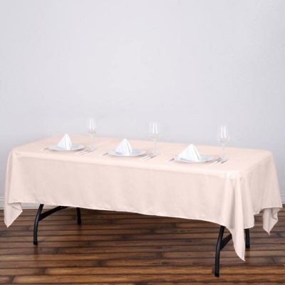 6 pcs 60x102" Polyester Rectangular Tablecloths Party Wedding Table Linens  Image 2