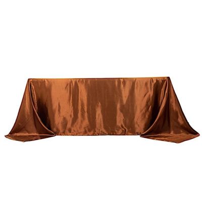 6 pcs 90x132" SATIN Rectangular TABLECLOTHS Wedding Party Catering Decorations Image 1