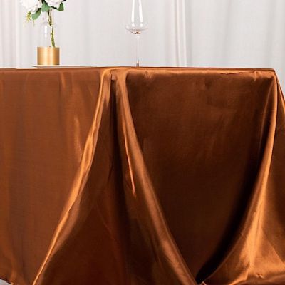 6 pcs 90x132" SATIN Rectangular TABLECLOTHS Wedding Party Catering Decorations Image 1