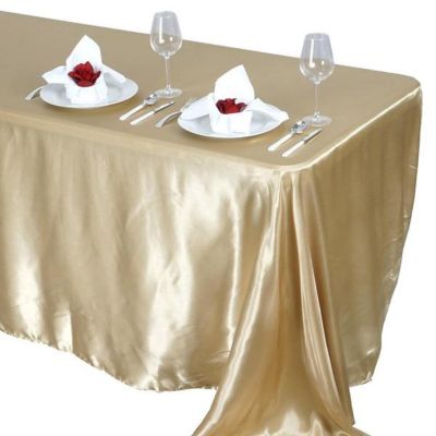 6 pcs 90x132" SATIN Rectangular TABLECLOTHS Wedding Party Catering Decorations Image 1