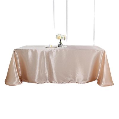 6 pcs 90x132" SATIN Rectangular TABLECLOTHS Wedding Party Catering Decorations Image 1