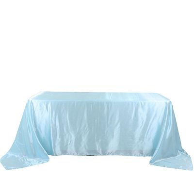 6 pcs 90x132" SATIN Rectangular TABLECLOTHS Wedding Party Catering Decorations Image 1