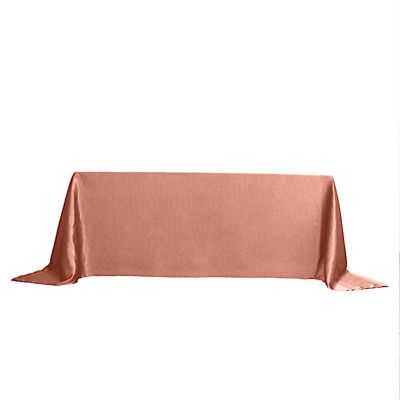 6 pcs 90x132" SATIN Rectangular TABLECLOTHS Wedding Party Catering Decorations Image 1
