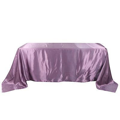 6 pcs 90x132" SATIN Rectangular TABLECLOTHS Wedding Party Catering Decorations Image 1