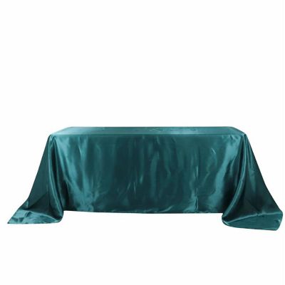 6 pcs 90x132" SATIN Rectangular TABLECLOTHS Wedding Party Catering Decorations Image 1