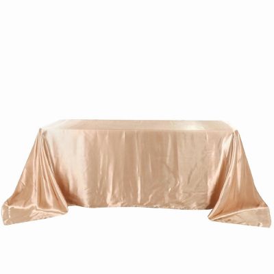 6 pcs 90x132" SATIN Rectangular TABLECLOTHS Wedding Party Catering Decorations Image 1