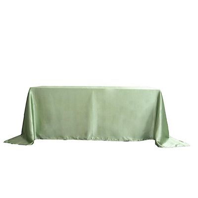 6 pcs 90x132" SATIN Rectangular TABLECLOTHS Wedding Party Catering Decorations Image 1
