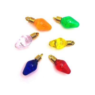 6 Pcs Mixed Christmas Lightbulb Charms Image 1