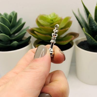 6 Piece Set - Silver Chess Set Charms Image 3