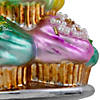 6" Pink and Blue Cupcake Tower Glass Christmas Ornament Image 3