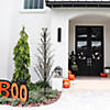 6' Pre-Lit Black Cascade Outdoor Halloween Twig Tree  Orange Lights Image 1