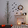 6' Pre-Lit Black Cascade Outdoor Halloween Twig Tree  Orange Lights Image 2