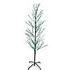 6' Pre-Lit Cherry Blossom Flower Artificial Spring Tree - Green LED Lights Image 1