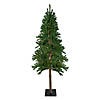 6' Pre-Lit Medium Alpine Artificial Christmas Tree - Multicolor Lights Image 1