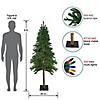 6' Pre-Lit Medium Alpine Artificial Christmas Tree - Multicolor Lights Image 1