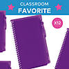 6" Purple Spiral Paper Notebooks with Black Ink Pens - 12 Pc. Image 1
