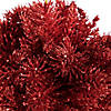 6" Red Glittered Pine Christmas Ball Ornament Image 2
