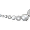 6' Silver Shiny and Matte Shatterproof Ball Christmas Swag Image 1