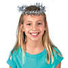 6" Silver Tinsel Angel Halos Plastic Headbands - 12 Pc. Image 1