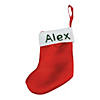 6" Small Christmas Red & White Satin Stockings - 12 Pc. Image 1