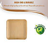 6" Square Palm Leaf Eco Friendly Disposable Appetizer/Salad Plates (75 Plates) Image 2
