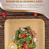 6" Square Palm Leaf Eco Friendly Disposable Appetizer/Salad Plates (75 Plates) Image 3