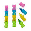 6" Stackable Multi-Colored Bears Highlighters - 12 Pc. Image 1