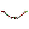 6' Traditional Colored Shatterproof Ball Artificial Christmas Garland - Unlit Image 1