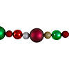 6' Traditional Colored Shatterproof Ball Artificial Christmas Garland - Unlit Image 2