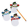 6" Waving Happy Snowman-Shaped Paper Notepads - 24 Pc. Image 1