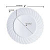 6" White Flair Plastic Pastry Plates (126 Plates) Image 2