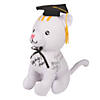 6" x 11" Graduation Autograph White Stuffed Cat with Cap Image 1