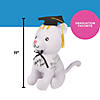 6" x 11" Graduation Autograph White Stuffed Cat with Cap Image 2
