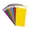 6" x 14" Assorted Bright Colors Plastic Library Dividers - 12 Pc. Image 1