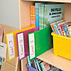 6" x 14" Assorted Bright Colors Plastic Library Dividers - 12 Pc. Image 1