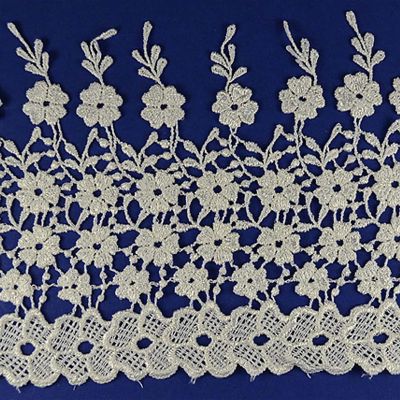 6" x 15 Yards  White Venise Lace Trims Image 1