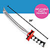 6&quot; x 28&quot; Inflatable Ninja Swords with Red Crossguard - 12 Pc. Image 2