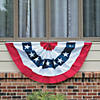 6' x 3' Large Pleated Patriotic Cloth Bunting Image 2