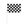 6" x 4" Bulk Small Plastic Black & White Checkered Flags - 72 Pc. Image 1