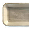 6" x 4" Rectangular Natural Palm Leaf Eco-Friendly Disposable Trays (100 Trays) Image 1