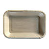 6" x 4" Rectangular Natural Palm Leaf Eco-Friendly Disposable Trays (100 Trays) Image 1